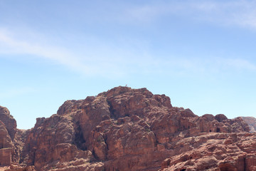 High place of sacrifice in ancient city of Petra in Jordan