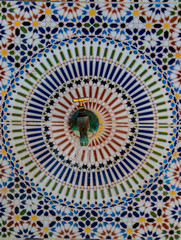 A Moroccan style water tap made with handmade mosaic