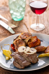 grilled lamb steak on a plate