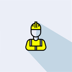 construction engineer liner fill vector icon - ui icon vector
