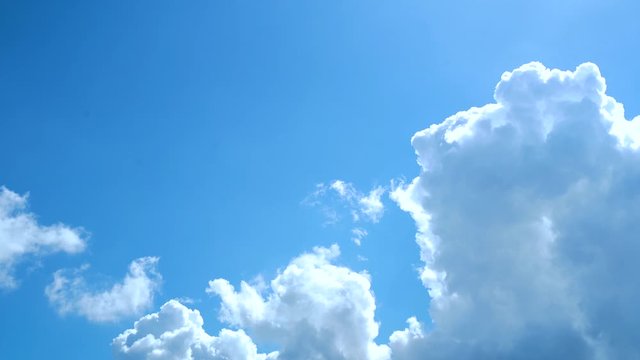 SERIES Sky and blue clouds on the border of Thailand, Malaysia, bright sky background. 4K