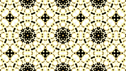 Elegant star-shaped mandala Art with a beautiful kaleidoscopic pattern and many small colorful details. 