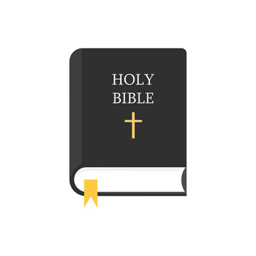 The black Bible book is depicted on a white background.