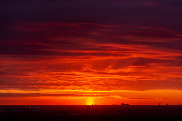 sunset in the sky