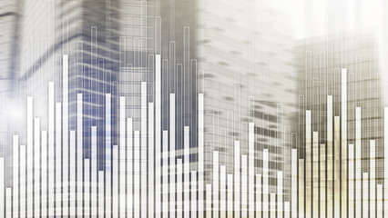 Mixed Media Stock Market Corporate background. Concept City Trading 2.0
