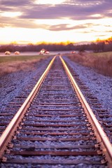 Fototapeta na wymiar Train tracks in Shenandoah