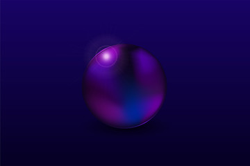 Lens circle purple object light reflection sphere