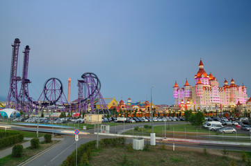 A modern attraction in the amusement park