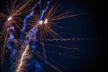 fireworks in the night sky