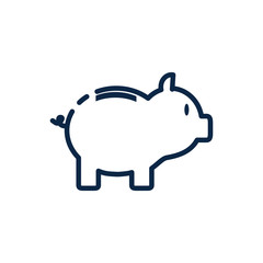 Isolated money piggy vector design