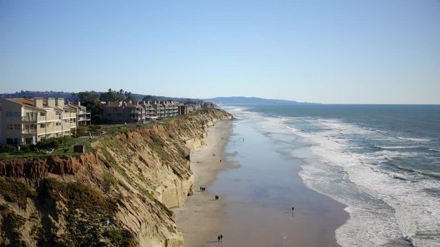 Drone footage of Fletcher Cove Beach Park in Solana Beach, San Diego,  California