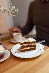 Close-up of a piece of cake