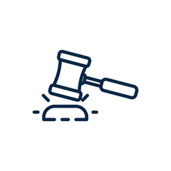 Isolated law hammer vector design