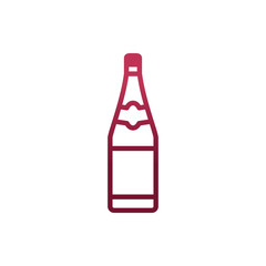 Isolated wine bottle vector design