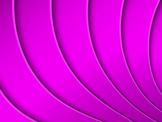 Paper cut, pink wavy geometric background. Vector illustration