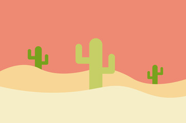 Simplistic Desert Illustration