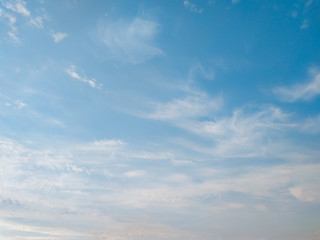 Fototapeta premium cloudscape with white altocumulus clouds at evening