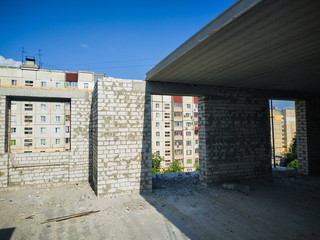 Residential Building Construction Site from the bricks