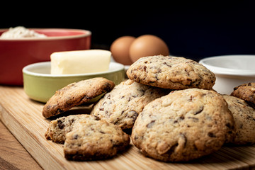 Cookies et ingrédients