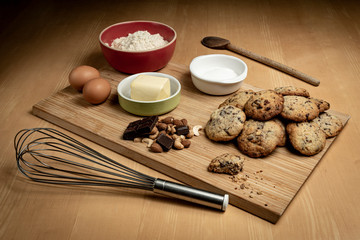 Cookies et ingrédients