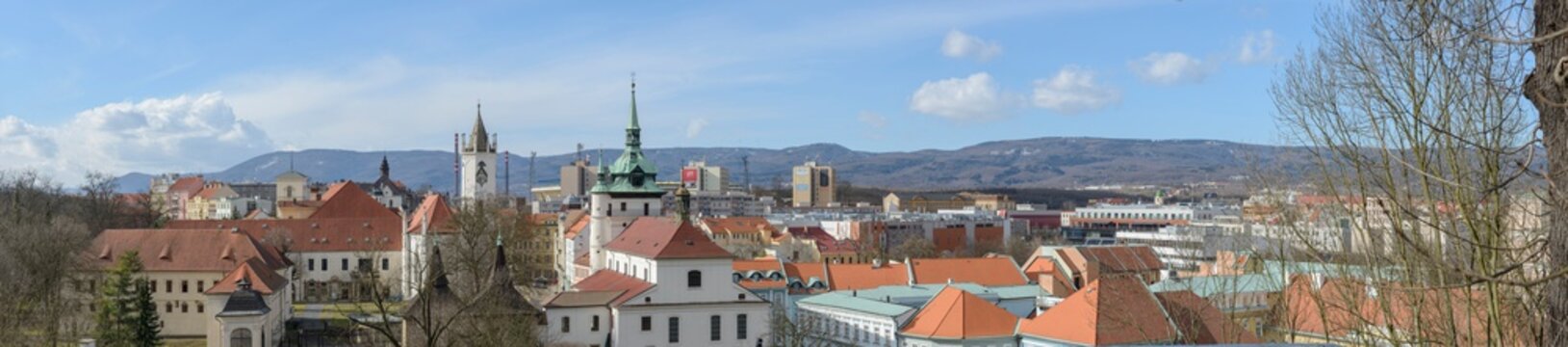 Panoramic view of old Teplice town, Czech Republic.
