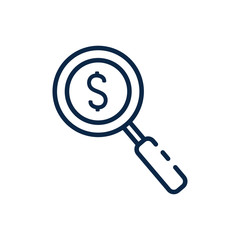 Isolated money lupe vector design