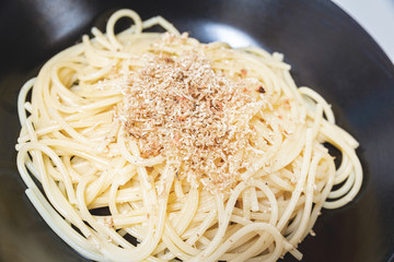 Spaghetti with white Piedmont truffle