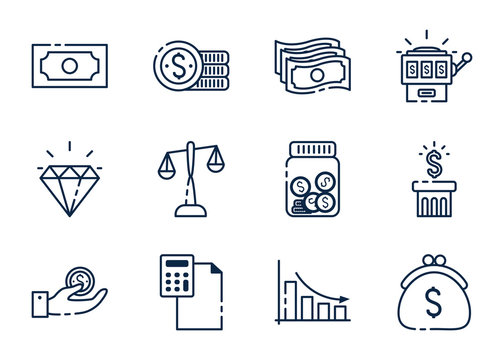 Isolated money icon set vector design