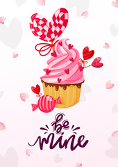 Saint Valentine's Day background with text.