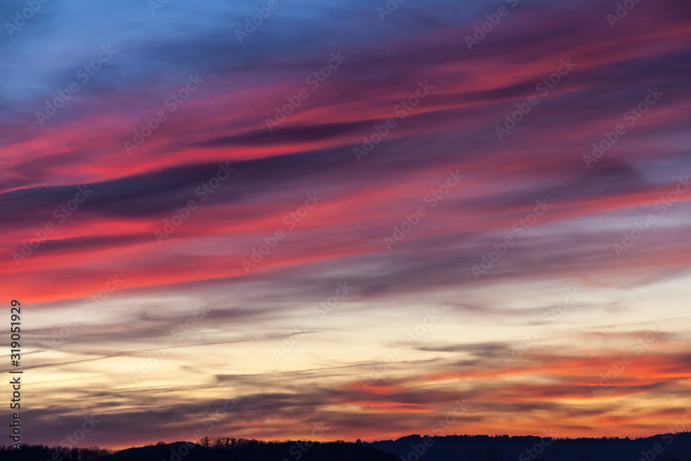 Canvas Prints Allassac (Corrèze, France) - Coucher de soleil