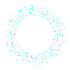 Blue, cyan, turquoise glitter stars confetti