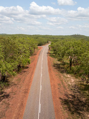 The dirt roads leading into the outback in the Northern Territory, Australia