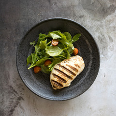 Grilled Chicken Breast with Salad