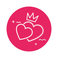 cute hearts love isolated icon