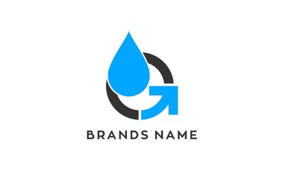 Abstract G water vector logo