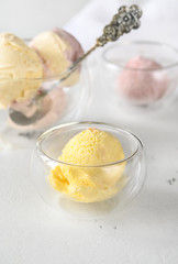 Assortment of ice-cream