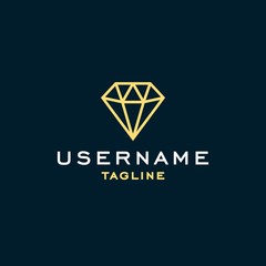 Fototapeta premium simple diamond logo design inspiration . diamond logo design template . generic diamond icon . luxury diamond logo