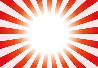 赤色　放射状背景　光