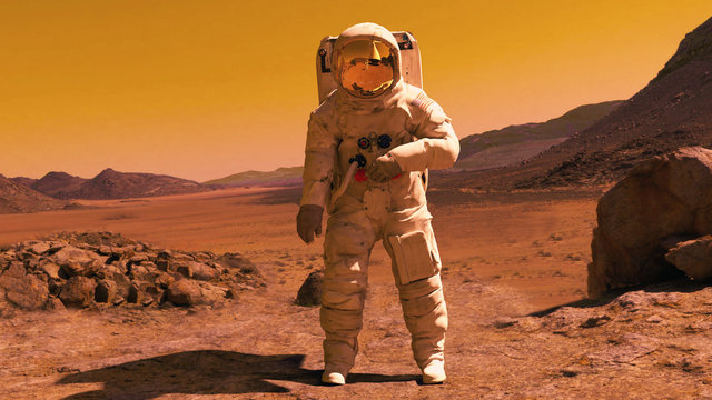 hombre en marte