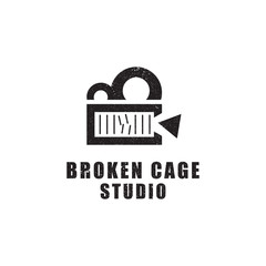 broken cage studio , film and video studio logo design,good for business and finance logo brand