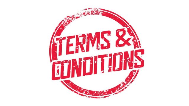 Terms and Conditions Disclaimer Stamp Legal Agreement 3d Animation