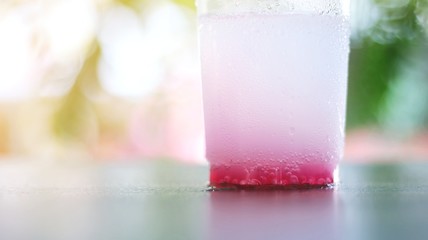 glass of fresh red soda