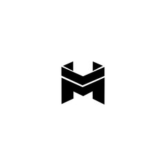 MC M C Letter Logo Design Template