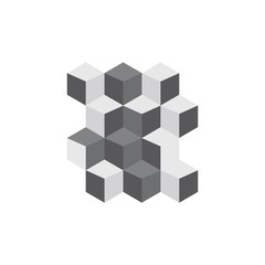 Fototapeta premium Cube vector template icon design