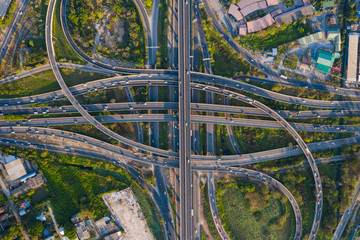 Road traffic in city at thailand .