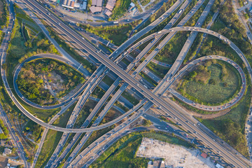 Road traffic in city at thailand .