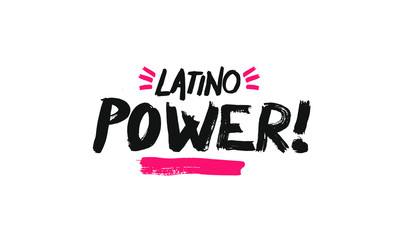 Latino power lettering