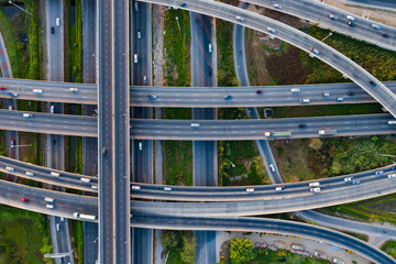 Road traffic in city at thailand .