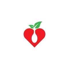 Love fork logo template vector icon design