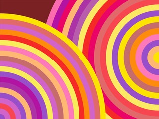 The Amazing of Colorful Red, Orange, Yellow, Purple and Pink Circle, Abstract Modern Shape Background or Wallpaper